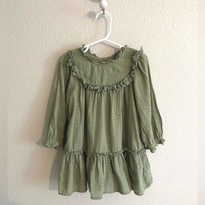 Cat & Jack Olive Eyelet Dress - 3T